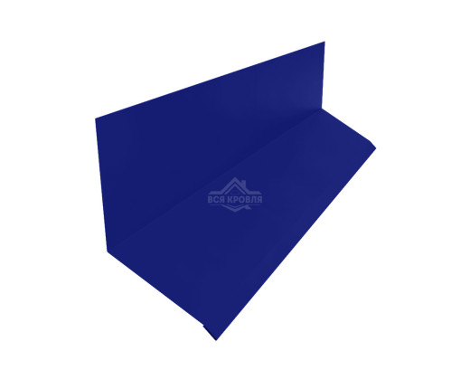 Планка примыкания верхняя к стене 153х130 Полиэстер RAL 5002 для фальцевой кровли