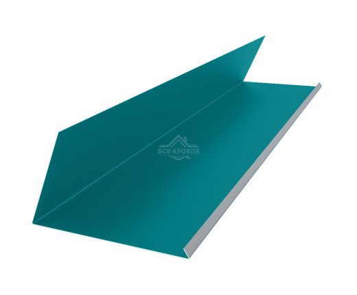 Планка примыкания верхняя к трубе 250х210 Полиэстер RAL 5021 для фальцевой кровли