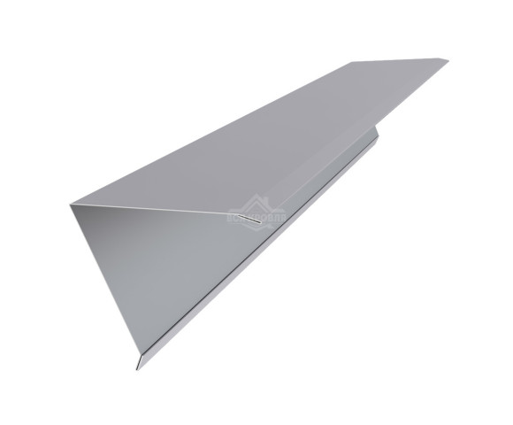 Конек для односкатной фальцевой кровли 160х160 Полиэстер RAL 7004