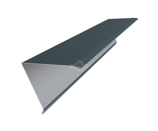 Конек для односкатной фальцевой кровли 160х160 Полиэстер RAL 7016