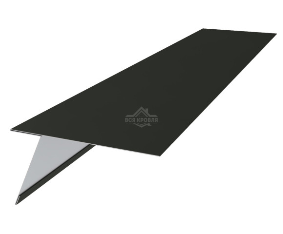 Планка карнизная 130х80 MAT двусторонний RAL 9005 для фальцевой кровли