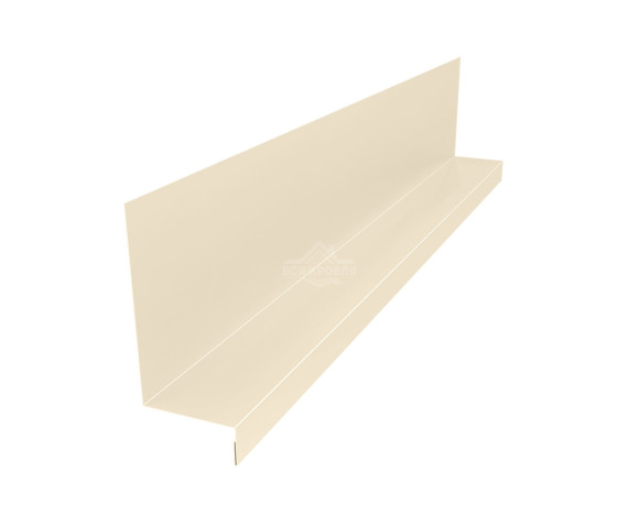 Планка примыкания боковая к стене 115х60х25 Полиэстер RAL 1015 для фальцевой кровли