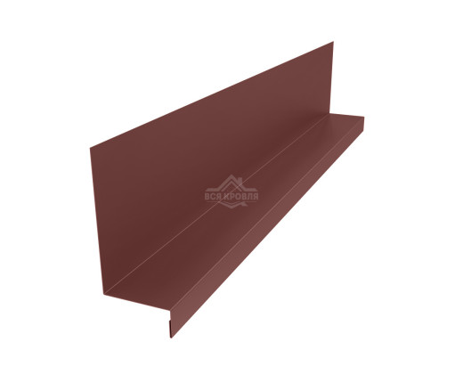 Планка примыкания боковая к стене 115х60х25 Texture RAL 8017 для фальцевой кровли
