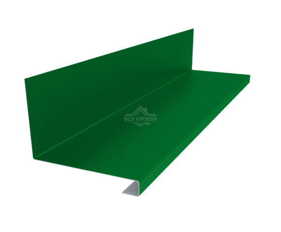 Планка примыкания нижняя к трубе 157х200х30 Полиэстер RAL 6002 для фальцевой кровли