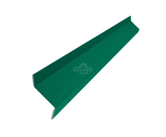 Планка примыкания в штробу 60х20 Полиэстер RAL 6029 для фальцевой кровли