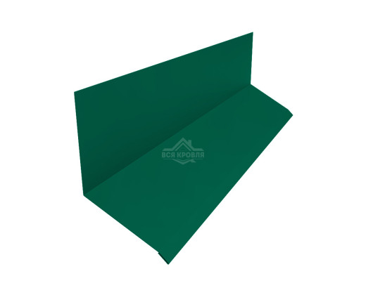 Планка примыкания верхняя к стене 153х130 Полиэстер RAL 6029 для фальцевой кровли