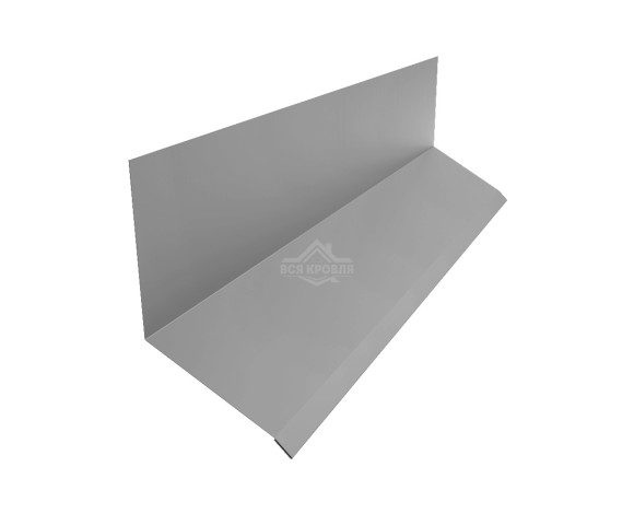 Планка примыкания верхняя к стене 153х130 Zn для фальцевой кровли