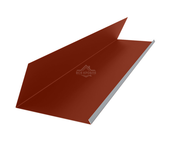 Планка примыкания верхняя к трубе 250х210 Полиэстер RAL 3009 для фальцевой кровли