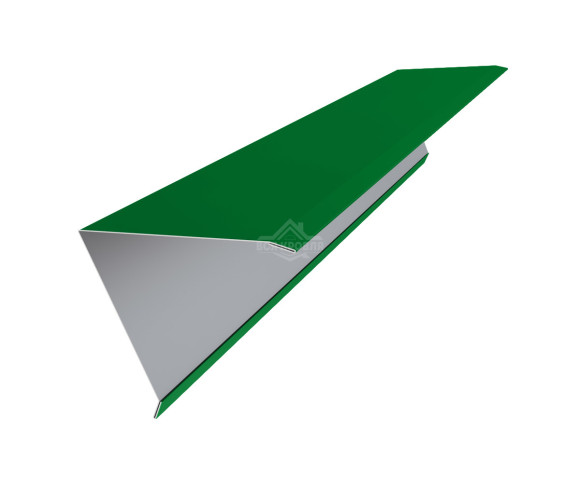 Конек для односкатной фальцевой кровли 160х160 Полиэстер RAL 6002