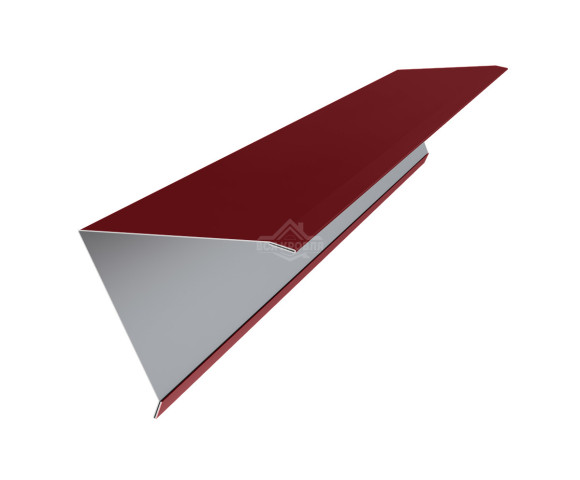 Конек для односкатной фальцевой кровли 160х160 Pural RAL 3005