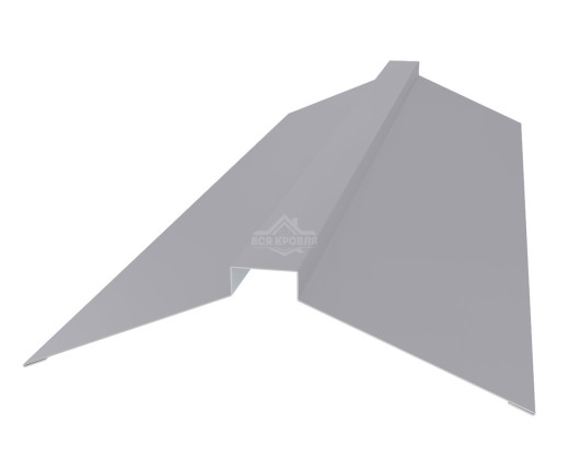 Конек фигурный 160х160 Полиэстер RAL 7004 для фальцевой кровли