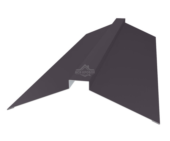 Конек фигурный 160х160 Полиэстер RAL 8019 для фальцевой кровли