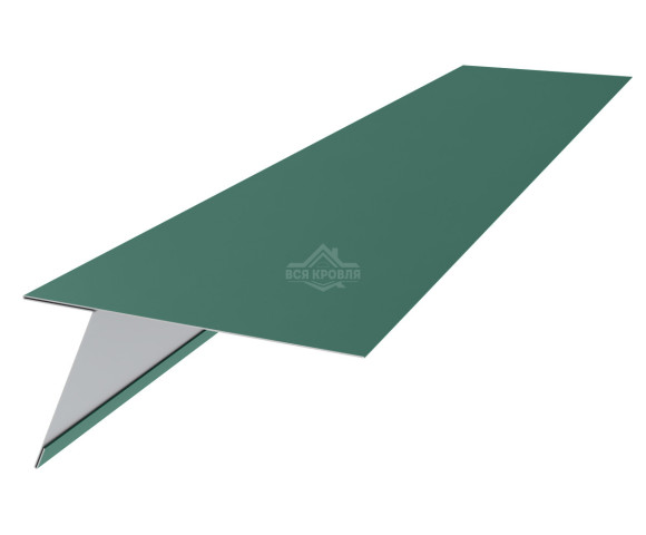 Планка карнизная 130х80 Pural RAL 6005 для фальцевой кровли