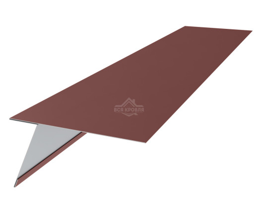 Планка карнизная 130х80 Pural RAL 8017 для фальцевой кровли