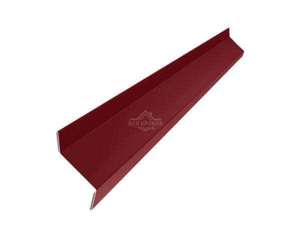 Планка примыкания в штробу 60х20 Pural RAL 3005 для фальцевой кровли