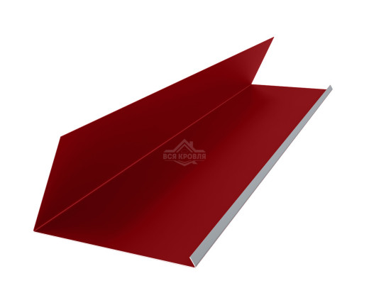 Планка примыкания верхняя к трубе 250х210 Полиэстер RAL 3003 для фальцевой кровли