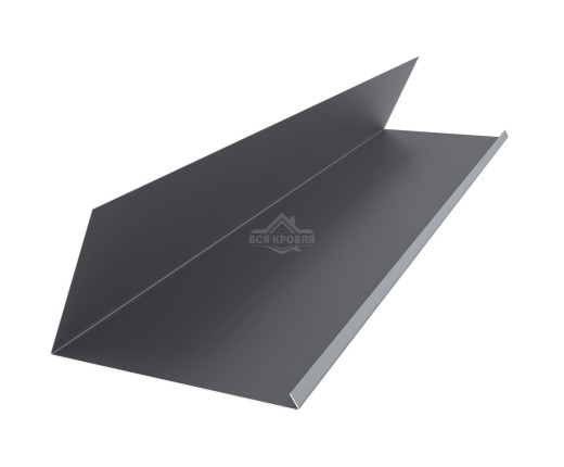 Планка примыкания верхняя к трубе 250х210 Полиэстер RAL 7024 для фальцевой кровли