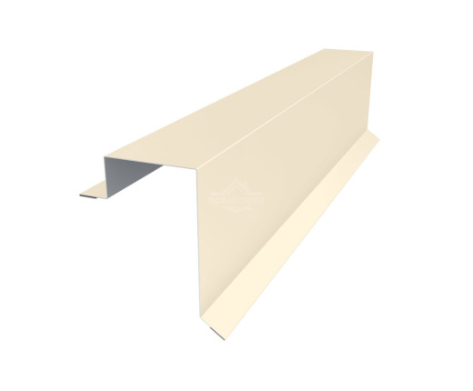 Планка торцевая 100х60 Полиэстер RAL 1015 для фальцевой кровли