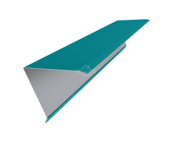 Конек для односкатной фальцевой кровли 160х160 Полиэстер RAL 5021