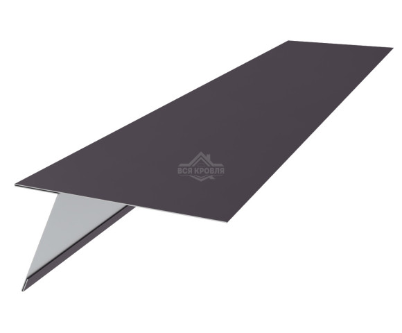 Планка карнизная 130х80 MAT RAL 8019 для фальцевой кровли
