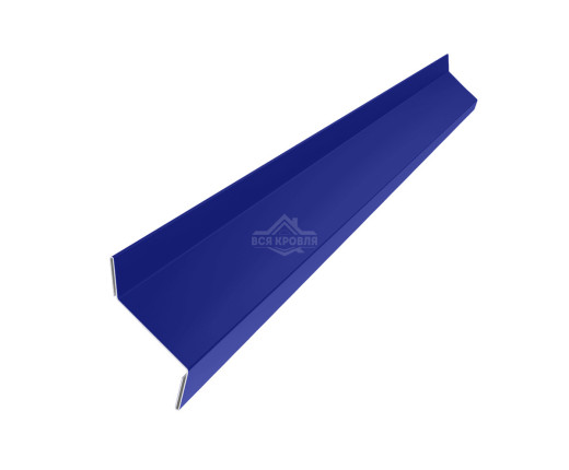 Планка примыкания в штробу 60х20 Полиэстер RAL 5002 для фальцевой кровли