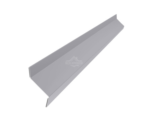 Планка примыкания в штробу 60х20 Полиэстер RAL 7004 для фальцевой кровли