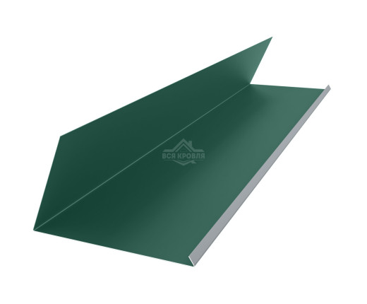 Планка примыкания верхняя к трубе 250х210 Pural RAL 6005 для фальцевой кровли