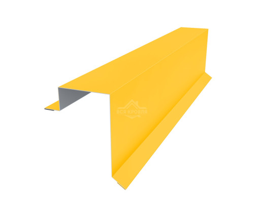 Планка торцевая 100х60 Полиэстер RAL 1018 для фальцевой кровли