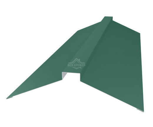 Конек фигурный 160х160 MAT RAL 6005 для фальцевой кровли
