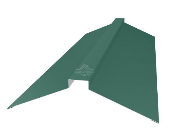 Конек фигурный 160х160 MAT RAL 6005 для фальцевой кровли