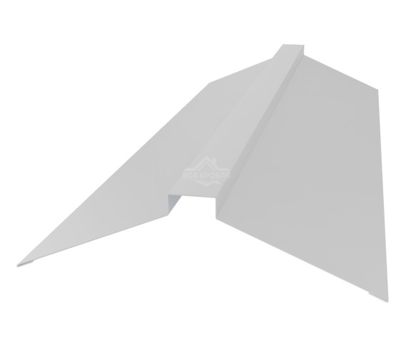 Конек фигурный 160х160 Полиэстер RAL 7035 для фальцевой кровли