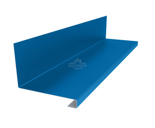 Планка примыкания нижняя к трубе 157х200х30 MAT RAL 5005 для фальцевой кровли