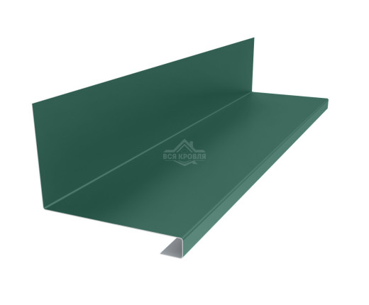 Планка примыкания нижняя к трубе 157х200х30 MAT RAL 6005 для фальцевой кровли
