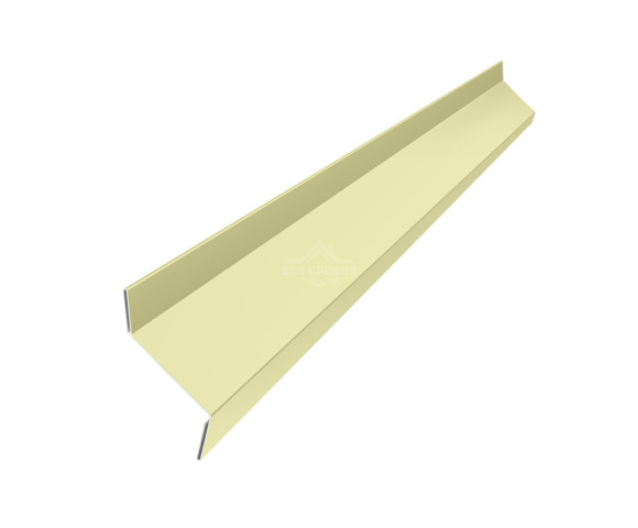 Планка примыкания в штробу 60х20 Полиэстер RAL 1014 для фальцевой кровли