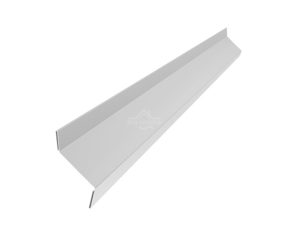 Планка примыкания в штробу 60х20 Полиэстер RAL 7035 для фальцевой кровли