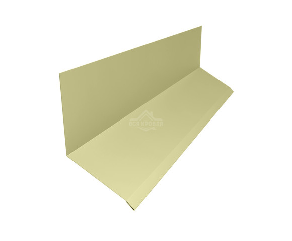 Планка примыкания верхняя к стене 153х130 Полиэстер RAL 1014 для фальцевой кровли