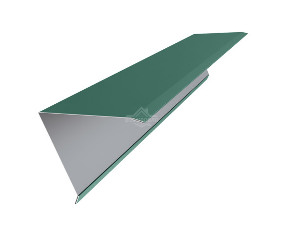 Конек для односкатной фальцевой кровли 160х160 Pural RAL 6005