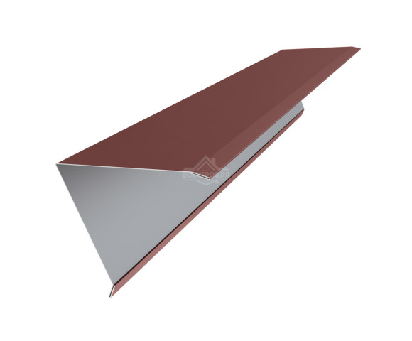 Конек для односкатной фальцевой кровли 160х160 Pural RAL 8017