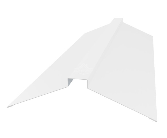 Конек фигурный 160х160 Полиэстер RAL 9003 для фальцевой кровли