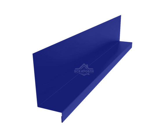 Планка примыкания боковая к стене 115х60х25 Полиэстер RAL 5002 для фальцевой кровли