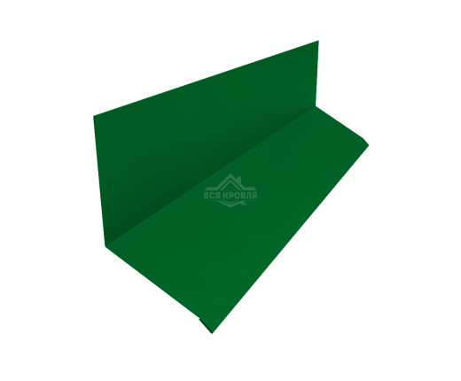 Планка примыкания верхняя к стене 153х130 Полиэстер RAL 6002 для фальцевой кровли