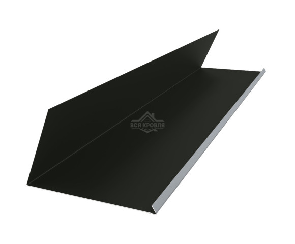 Планка примыкания верхняя к трубе 250х210 Pural RAL 9005 для фальцевой кровли