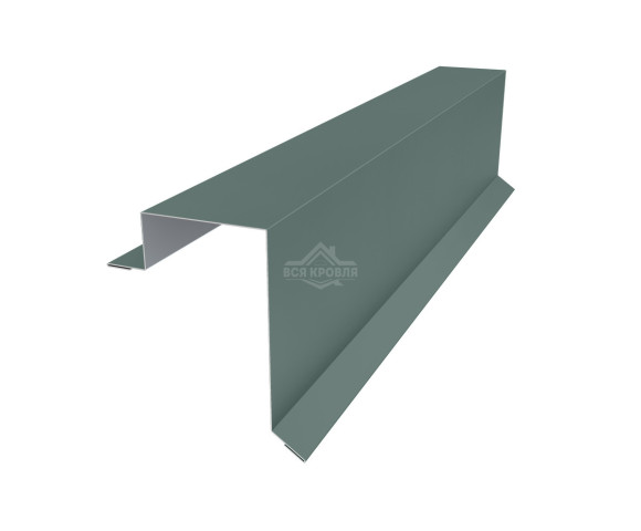 Планка торцевая 100х60 Полиэстер RAL 7005 для фальцевой кровли
