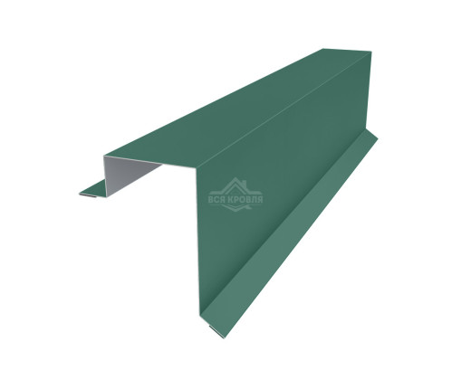 Планка торцевая 100х60 Pural RAL 6005 для фальцевой кровли