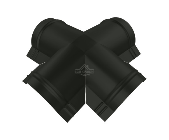 Четверник для конька полукруглого малого Pural RAL 9005