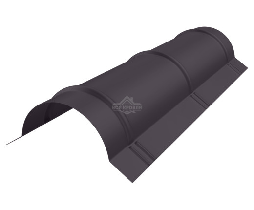 Конек полукруглый малый MAT RAL 8019