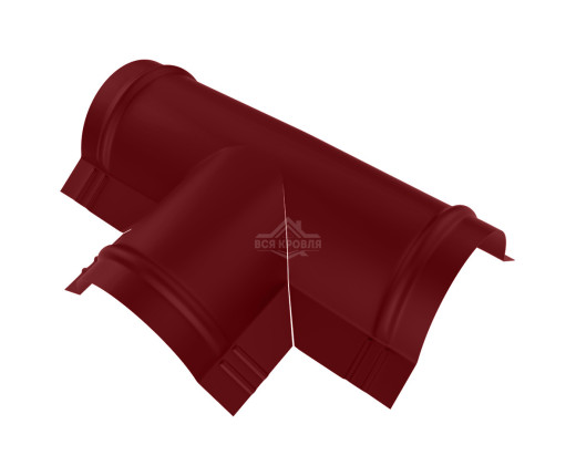 Тройник T-образный для конька полукруглого малого MAT RAL 3005