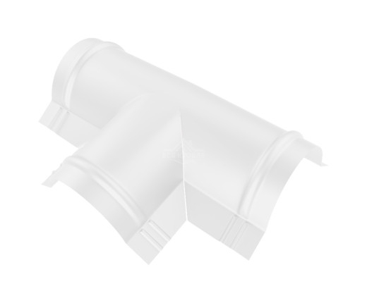 Тройник T-образный для конька полукруглого малого Полиэстер RAL 9003