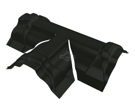 Тройник T-образный для конька ПРЕМИУМ Texture RAL 9005