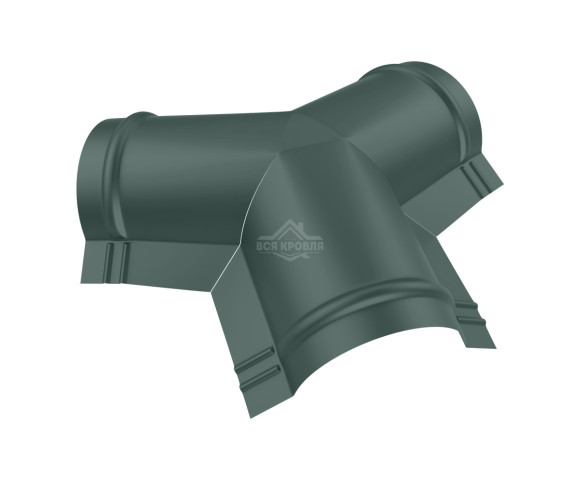 Тройник Y-образный для конька полукруглого малого Полиэстер RAL 7005